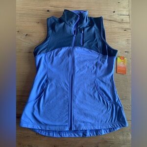 Tel Gear Warm Tech Full Zip Active Vest Blue/ Violet Women’s Size Medium‎ NWT
